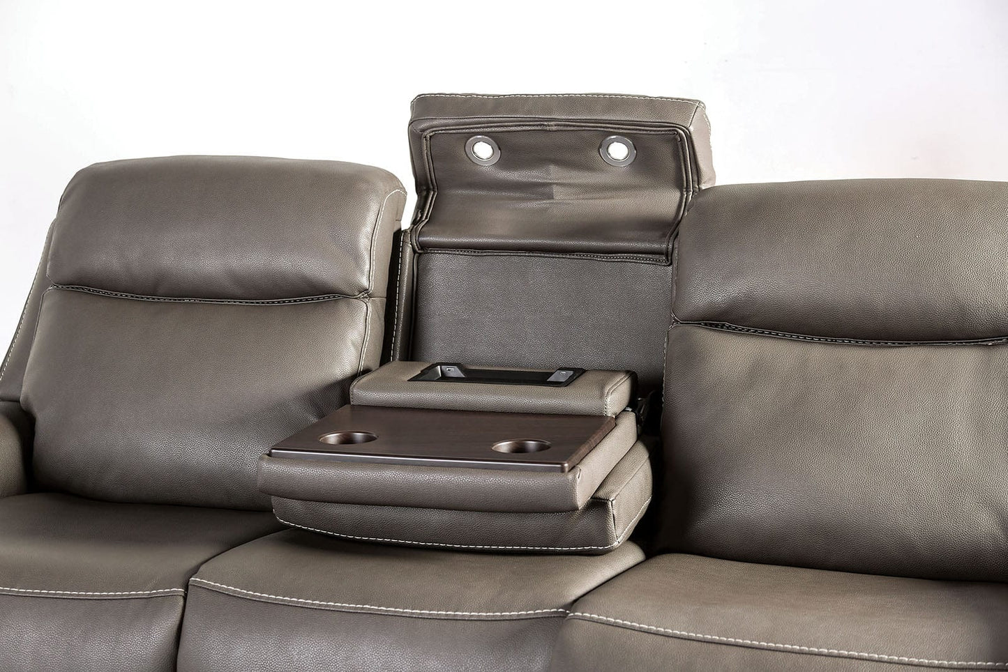 Furniture of America - Artemia Power Sofa + Loveseat in Gray - CM9922GY-PM-2PC View 3
