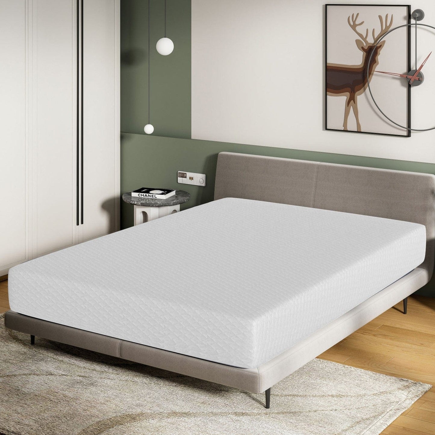 Furniture of America - Artemisia 10" Full Memory Foam Mattress (Roll-In-Box) in White - DM530-F View 3
