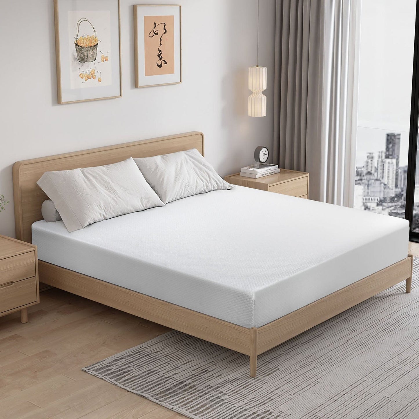 Furniture of America - Artemisia 12" Queen Memory Foam Mattress (Roll-In-Box) in White - DM540-Q View 2