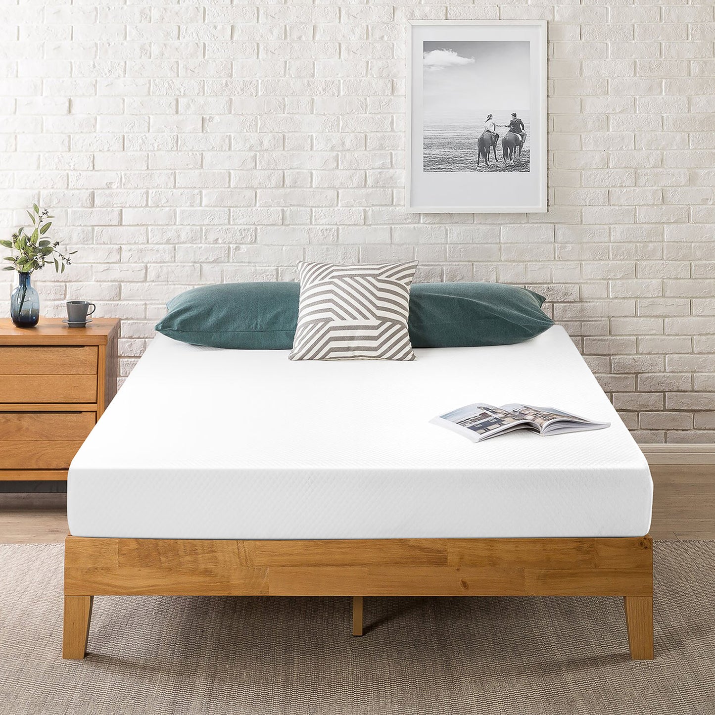 Furniture of America - Artemisia 6" Queen Memory Foam Mattress (Roll-In-Box) in White - DM510-Q View 2