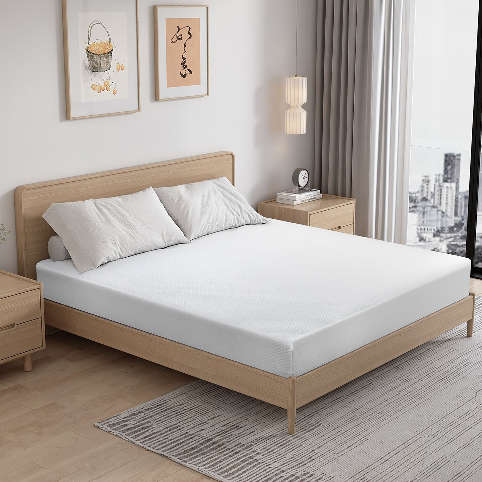 Furniture of America - Artemisia 6" Queen Memory Foam Mattress (Roll-In-Box) in White - DM510-Q View 3