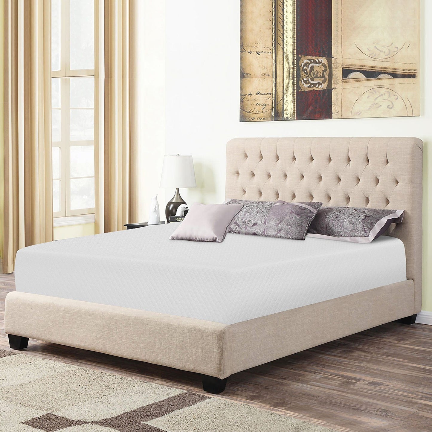 Furniture of America - Artemisia 8" Queen Memory Foam Mattress (Roll-In-Box) in White - DM520-Q View 3