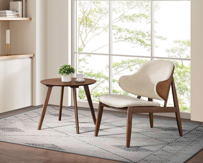 Furniture of America - Arth 2Pc Accent Set (Chair + Side Table) in Walnut - FM-AC200WN-SET View 1