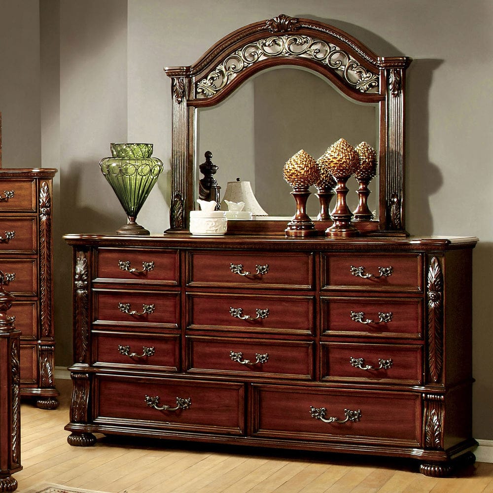 Furniture of America - Arthur Dresser in Brown Cherry - CM7587D View 2