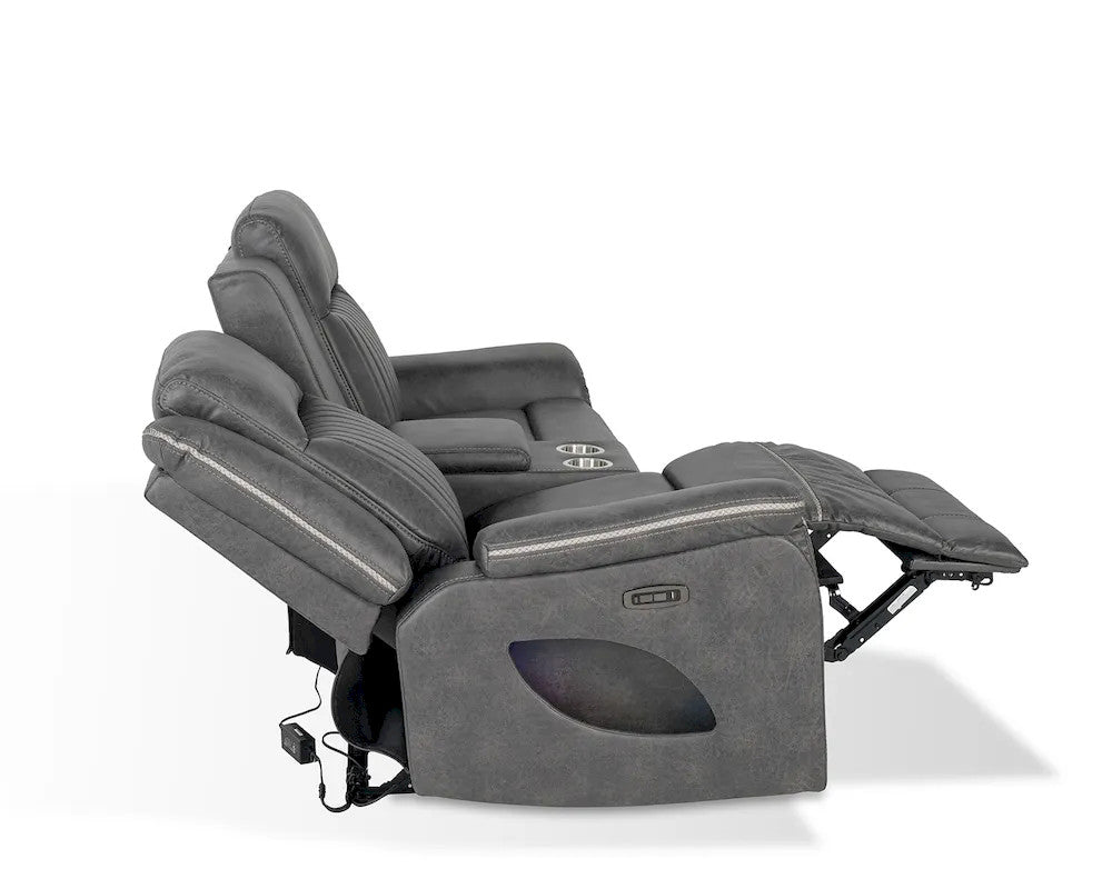 Furniture of America - Arturus - Power Loveseat - Dark Gray - NX6061DG-LV-PM view 7