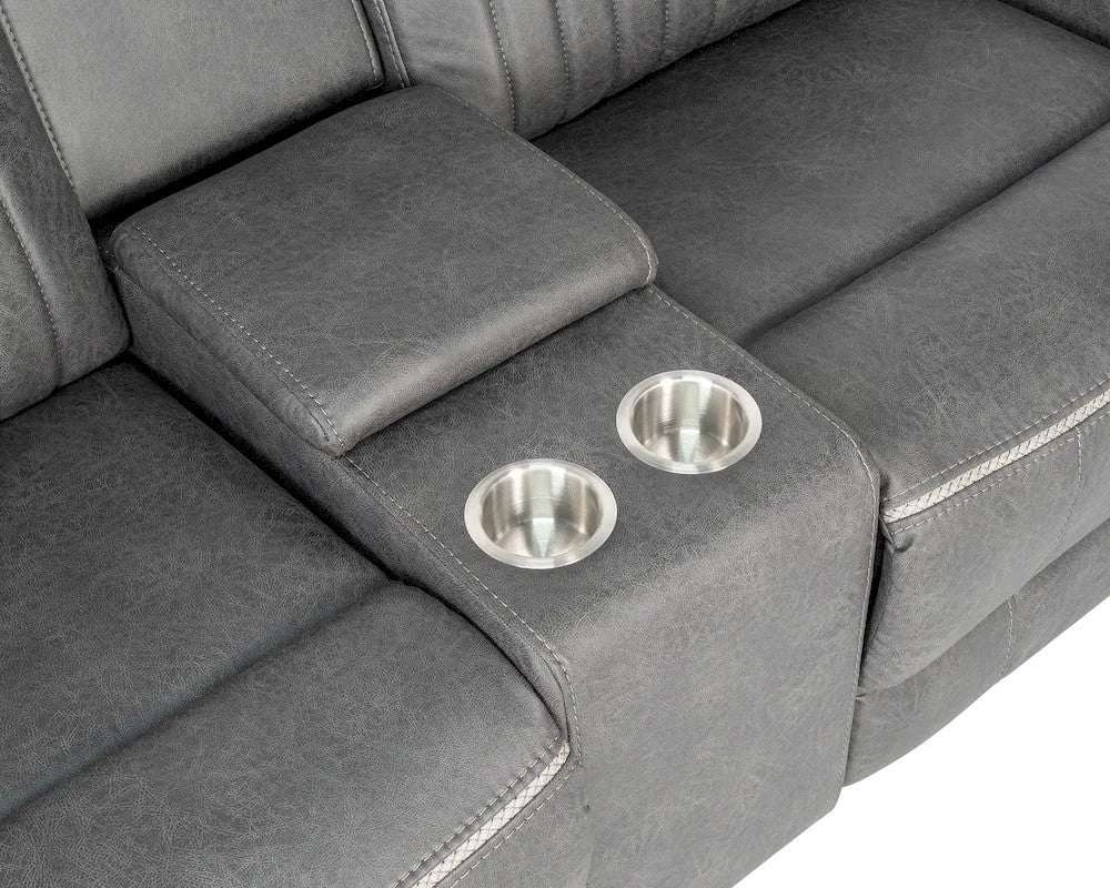 Furniture of America - Arturus - Power Loveseat - Dark Gray - NX6061DG-LV-PM view 9