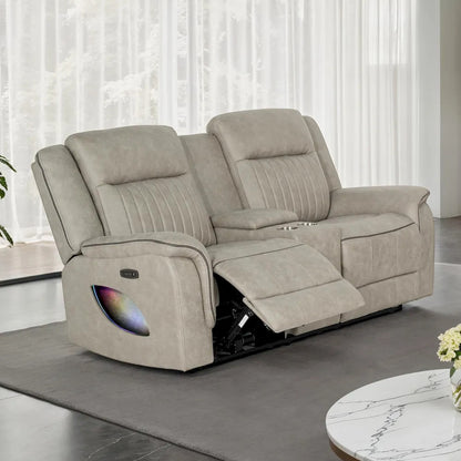 Furniture of America - Arturus - Power Loveseat - Light Brown - NX6061LB-LV-PM view 1