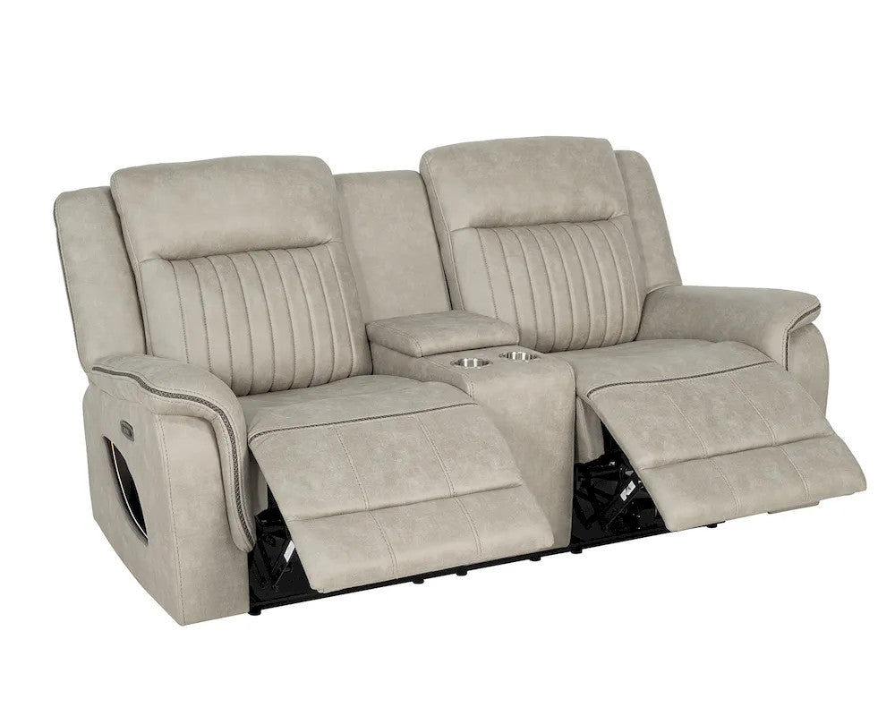 Furniture of America - Arturus - Power Loveseat - Light Brown - NX6061LB-LV-PM view 4