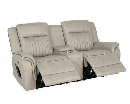 Furniture of America - Arturus - Power Loveseat - Light Brown - NX6061LB-LV-PM view 4