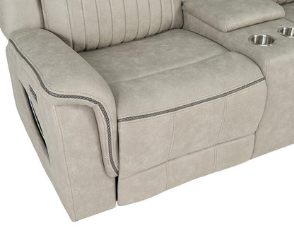 Furniture of America - Arturus - Power Loveseat - Light Brown - NX6061LB-LV-PM view 8