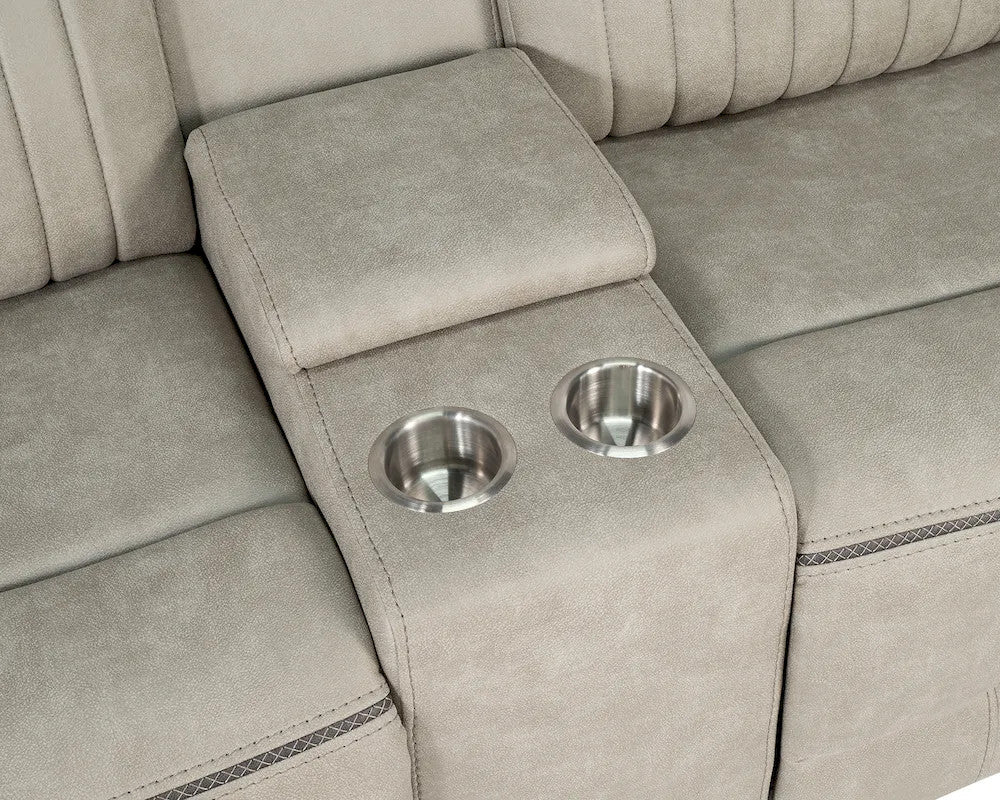 Furniture of America - Arturus - Power Loveseat - Light Brown - NX6061LB-LV-PM view 9