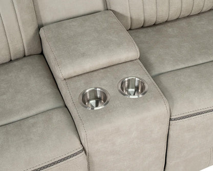Furniture of America - Arturus - Power Loveseat - Light Brown - NX6061LB-LV-PM view 9