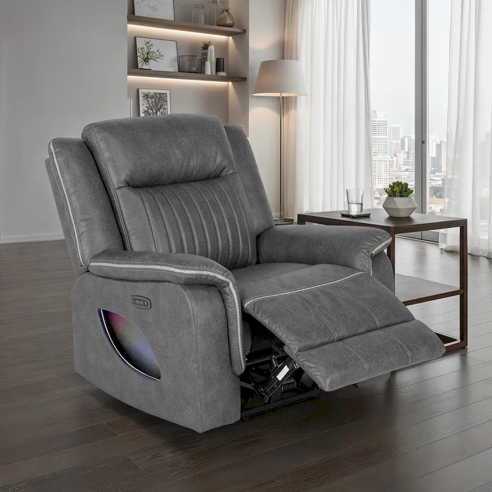 Furniture of America - Arturus - Power Recliner - Light Brown - NX6061DG-CH-PM view 1