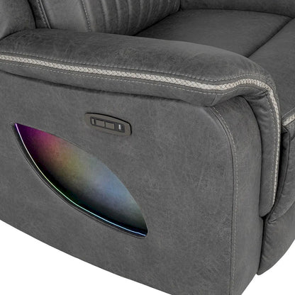Furniture of America - Arturus - Power Recliner - Light Brown - NX6061DG-CH-PM view 6