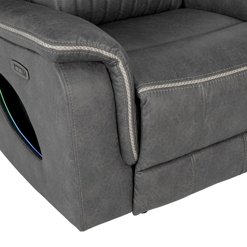 Furniture of America - Arturus - Power Recliner - Light Brown - NX6061DG-CH-PM view 7
