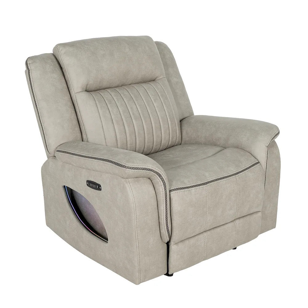 Furniture of America - Arturus - Power Recliner - Light Brown - NX6061LB-CH-PM view 2