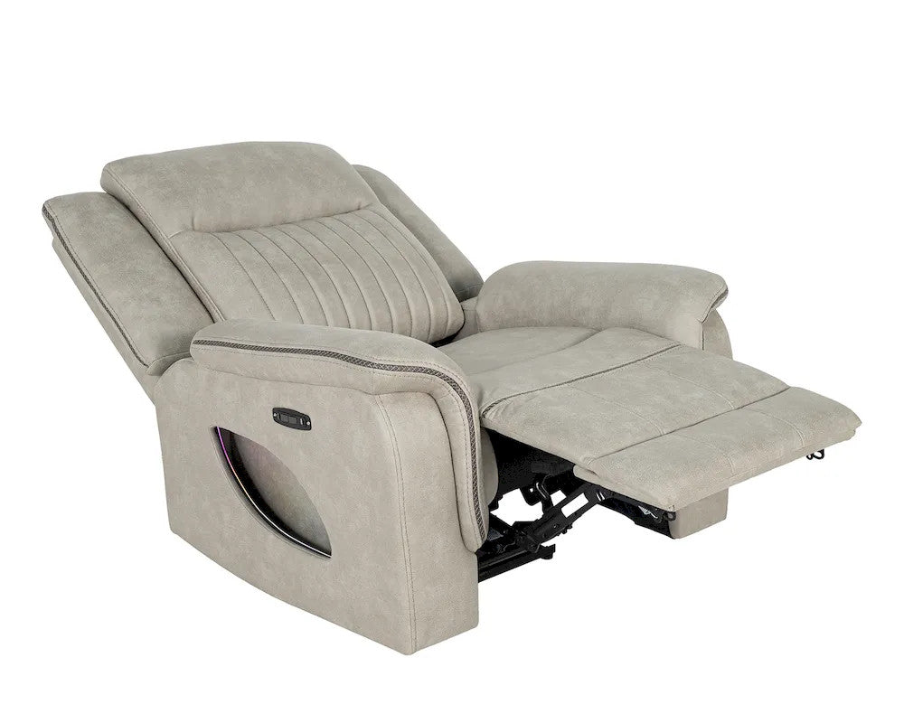 Furniture of America - Arturus - Power Recliner - Light Brown - NX6061LB-CH-PM view 4