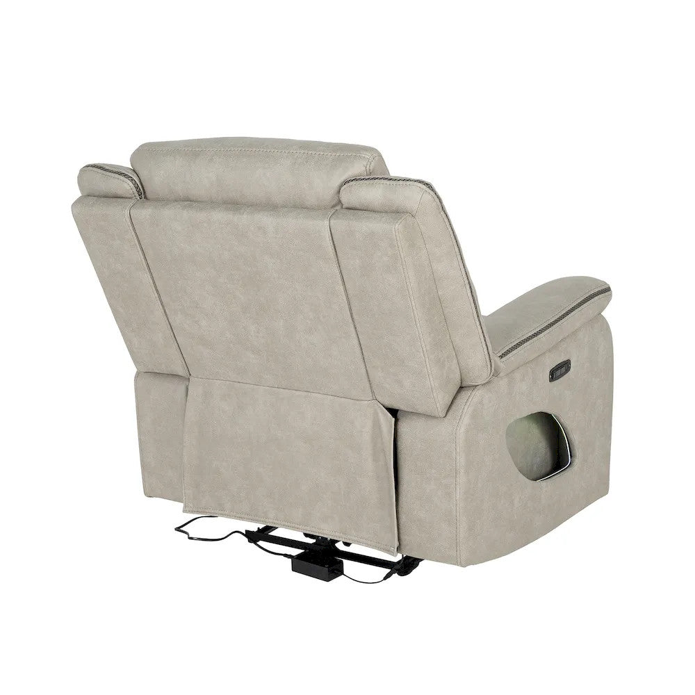 Furniture of America - Arturus - Power Recliner - Light Brown - NX6061LB-CH-PM view 7