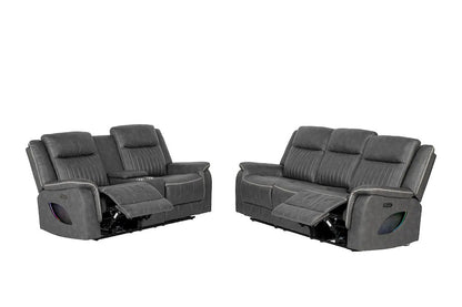 Furniture of America - Arturus - Power Sofa + Loveseat - Dark Gray - NX6061DG-PM-2PC view 2