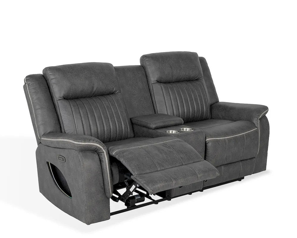 Furniture of America - Arturus - Power Sofa + Loveseat - Dark Gray - NX6061DG-PM-2PC view 9