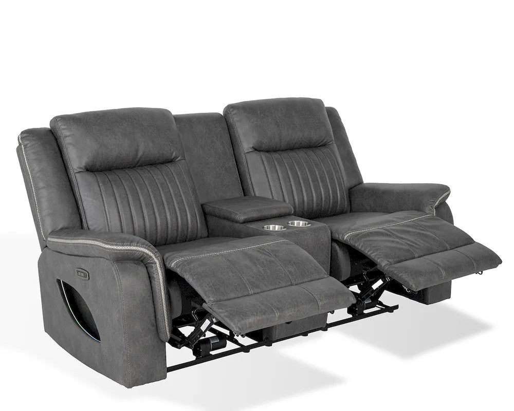 Furniture of America - Arturus - Power Sofa + Loveseat - Dark Gray - NX6061DG-PM-2PC view 10