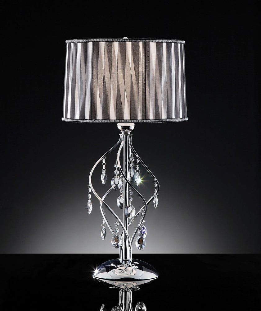 Furniture of America - Arya Table Lamp in Black/Chrome - L95123T View 1