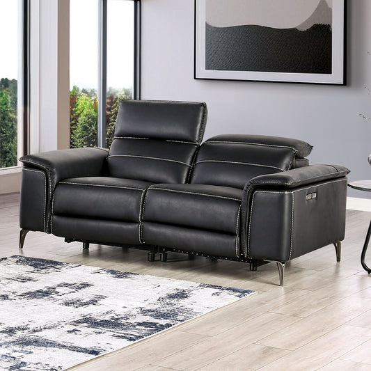 Furniture of America - Ascona Power Loveseat in Black - CM9927BK-LV-PM View 1