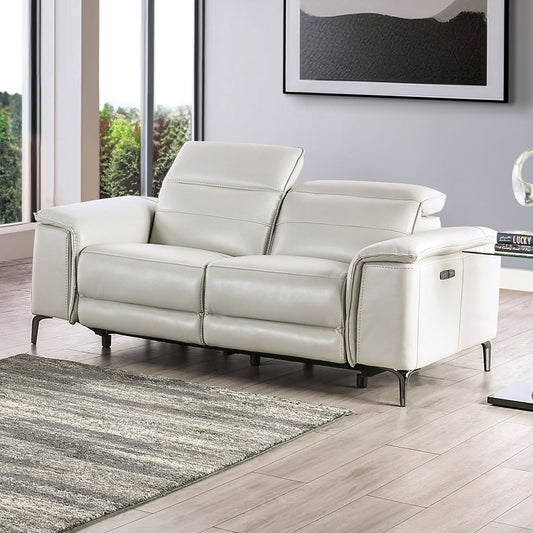 Furniture of America - Ascona Power Loveseat in Light Taupe - CM9927FG-LV-PM View 1