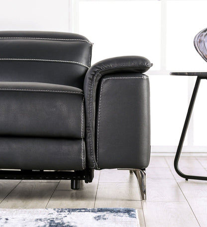 Furniture of America - Ascona Power Sofa + Loveseat in Black - CM9927BK-PM-2PC View 3