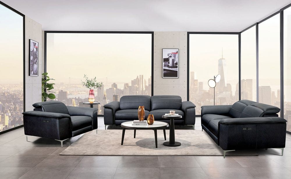 Furniture of America - Ascona Power Sofa + Loveseat in Black - CM9927BK-PM-2PC View 7