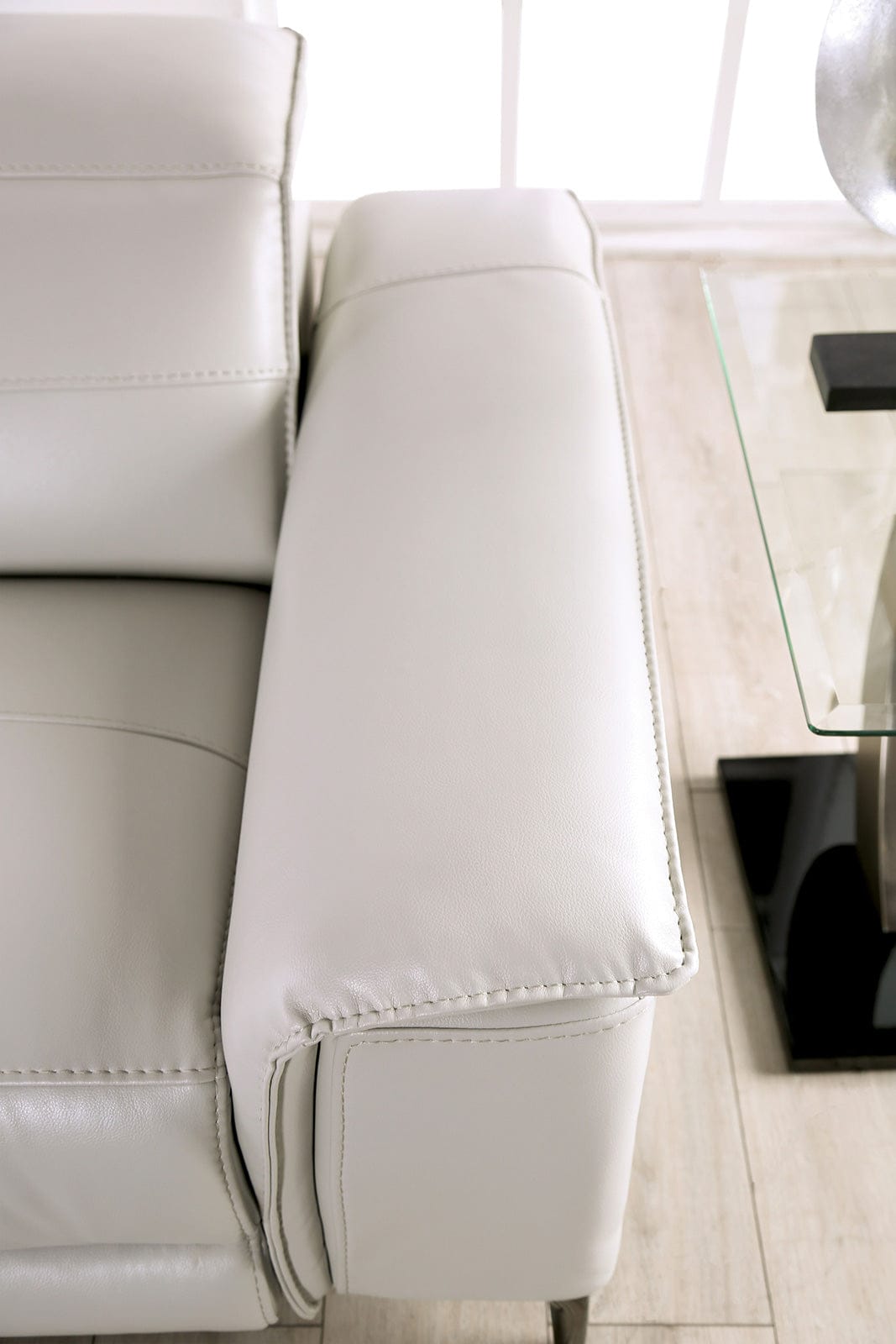Furniture of America - Ascona Power Sofa + Loveseat in Light Taupe - CM9927FG-PM-2PC View 3