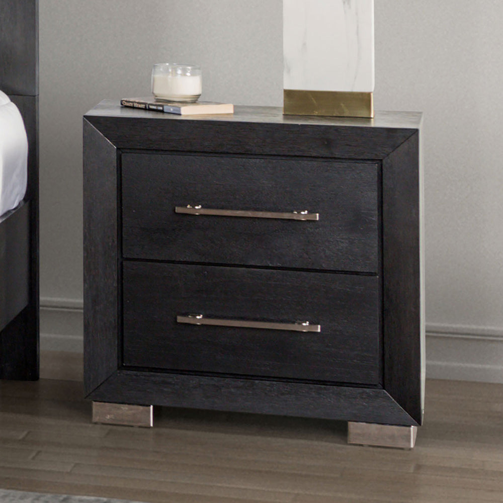 Furniture of America - Ashbourne Nightstand in Black - FM7415BK-N View 1