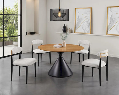 Furniture of America - Athan - 5 Pc. Dining Table Set - Black/Oak - FM37018BK-RT-5PC18BK view 1
