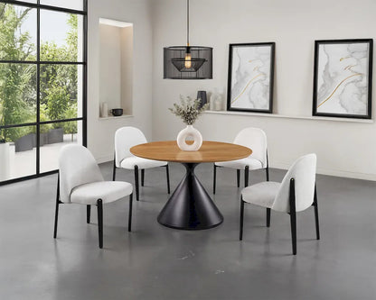 Furniture of America - Athan - 5 Pc. Dining Table Set - Black/Oak - FM37018BK-RT-5PC19BK view 1