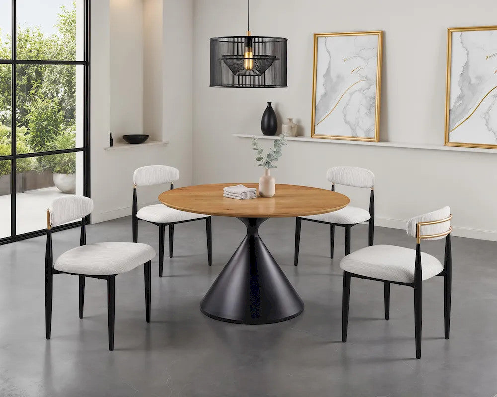 Furniture of America - Athan - Round Dining Table - FM37018BK-RT-TABLE view 2