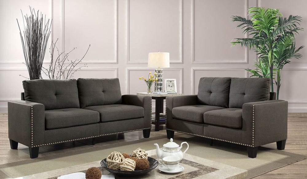 Furniture of America - Attwell Sofa + Loveseat in Gray - CM6594-2PC View 1