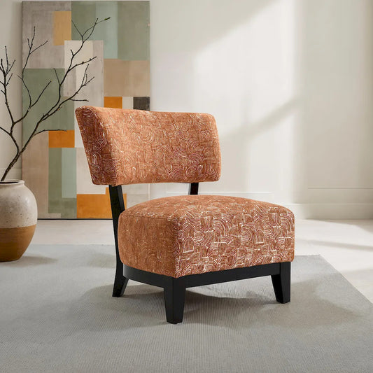 Furniture of America - Aveni - Accent Chair, Rustic Orange - FM-AC6008OR view 2