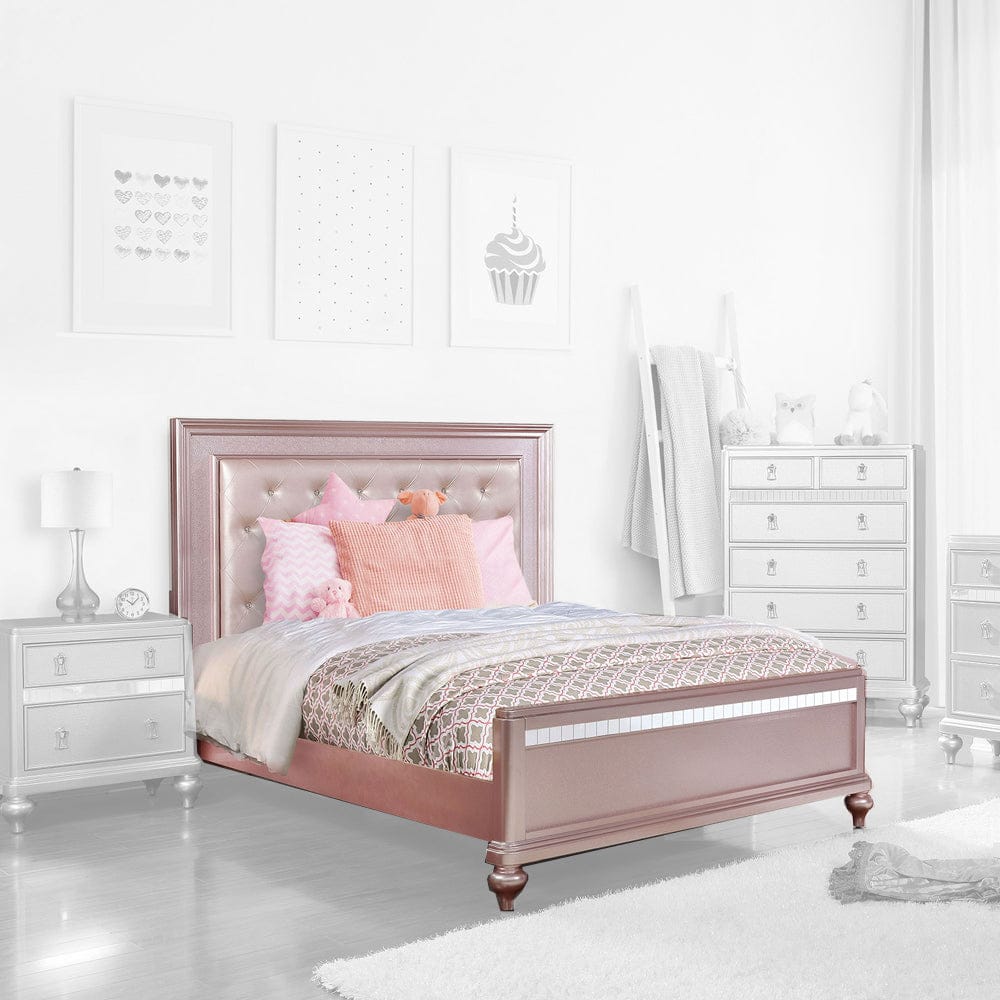 Furniture of America - Avior Queen Bed in Rose Gold - CM7170RG-Q-BED View 1
