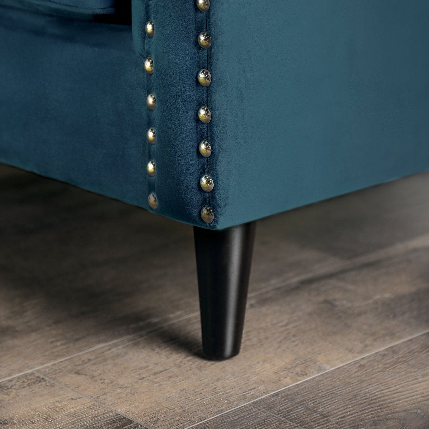 Furniture of America - Azuletti Sofa + Loveseat in Dark Teal/Apple Green - SM2219-2PC View 2