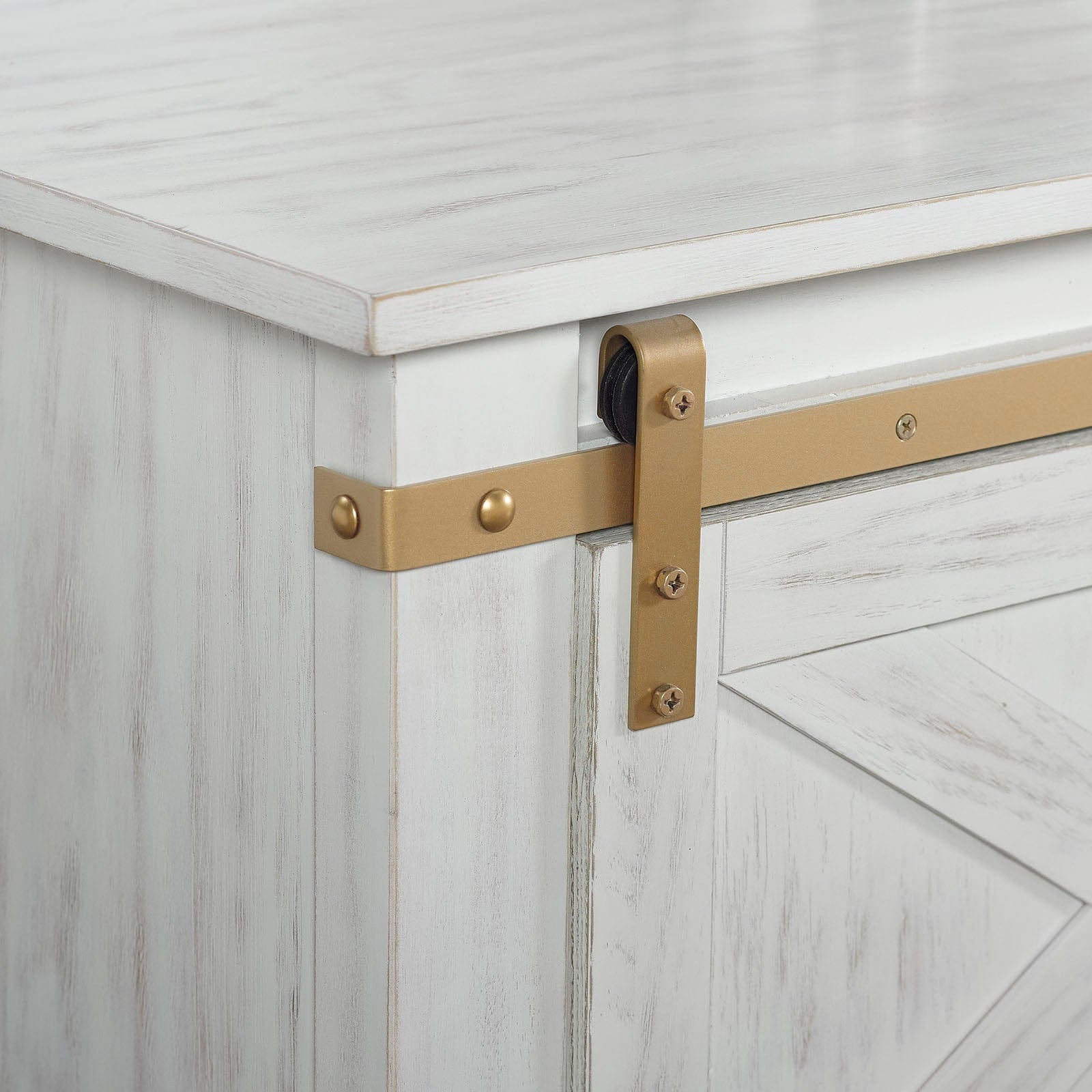 Furniture of America - Bacerra Coffee Table in Antique White/Gold - CM4018WH-C View 4