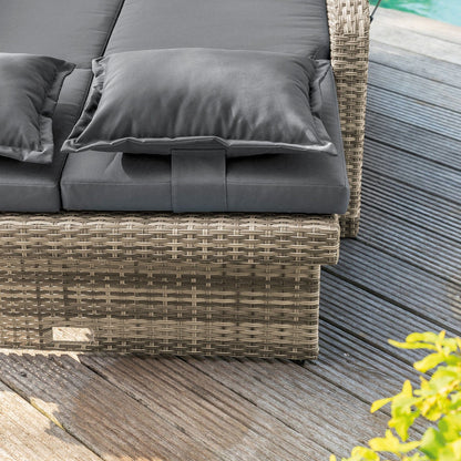 Furniture of America - Bahia Tobago Reclining Chaise Lounge in Brown/Dark Gray - GM-1009BR View 6