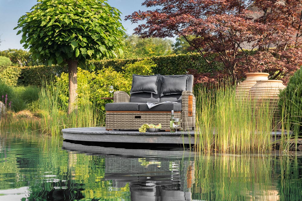 Furniture of America - Bahia Tobago Reclining Chaise Lounge in Brown/Dark Gray - GM-1009BR View 7