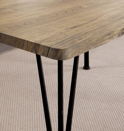 Furniture of America - Banbury 5 Pc. 43" Dining Table Set in Dark Bronze/Natural - CM3279T-43-5PK View 3