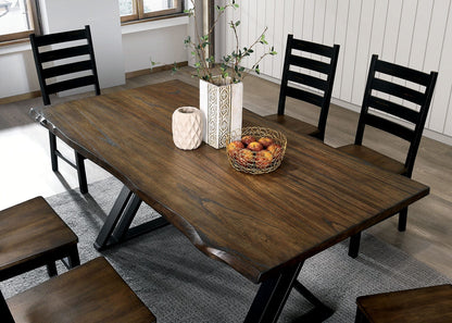 Furniture of America - Barbary 7 Pc. Dining Table Set in Black/Dark Oak - CM3257A-T-7PC View 2