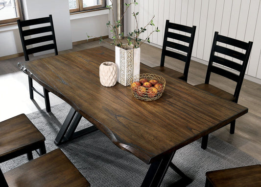 Furniture of America - Barbary 7 Pc. Dining Table Set in Black/Dark Oak - CM3257A-T-7PC View 2