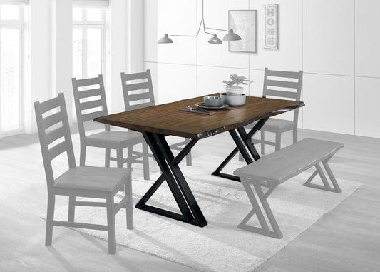 Furniture of America - Barbary Dining Table in Black/Dark Oak - CM3257A-T View 1