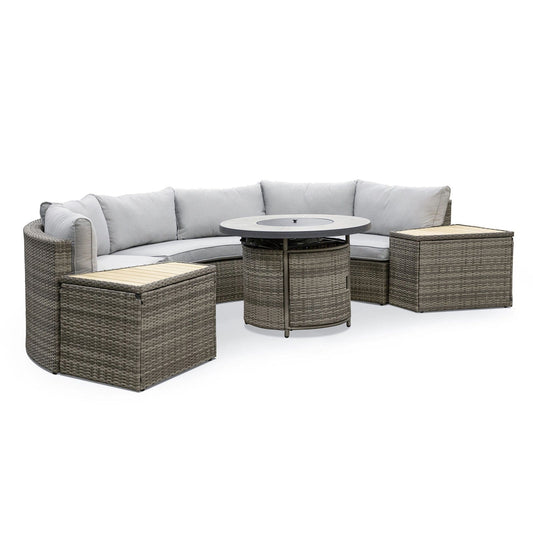 Furniture of America - Barbuda 6 Pc. Conversation Set w/ Fire Pit in Gray - GM-1045-6PC View 1