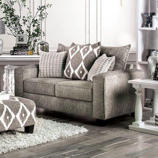 Furniture of America - Basie Loveseat in Gray - SM5156-LV View 1
