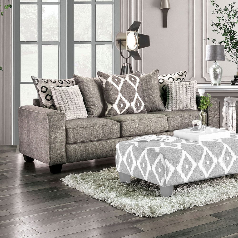 Furniture of America - Basie Sofa in Gray - SM5156-SF View 1