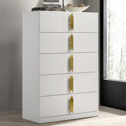 Furniture of America - Basildon Chest in White/Gold - FM7271WH-C View 1